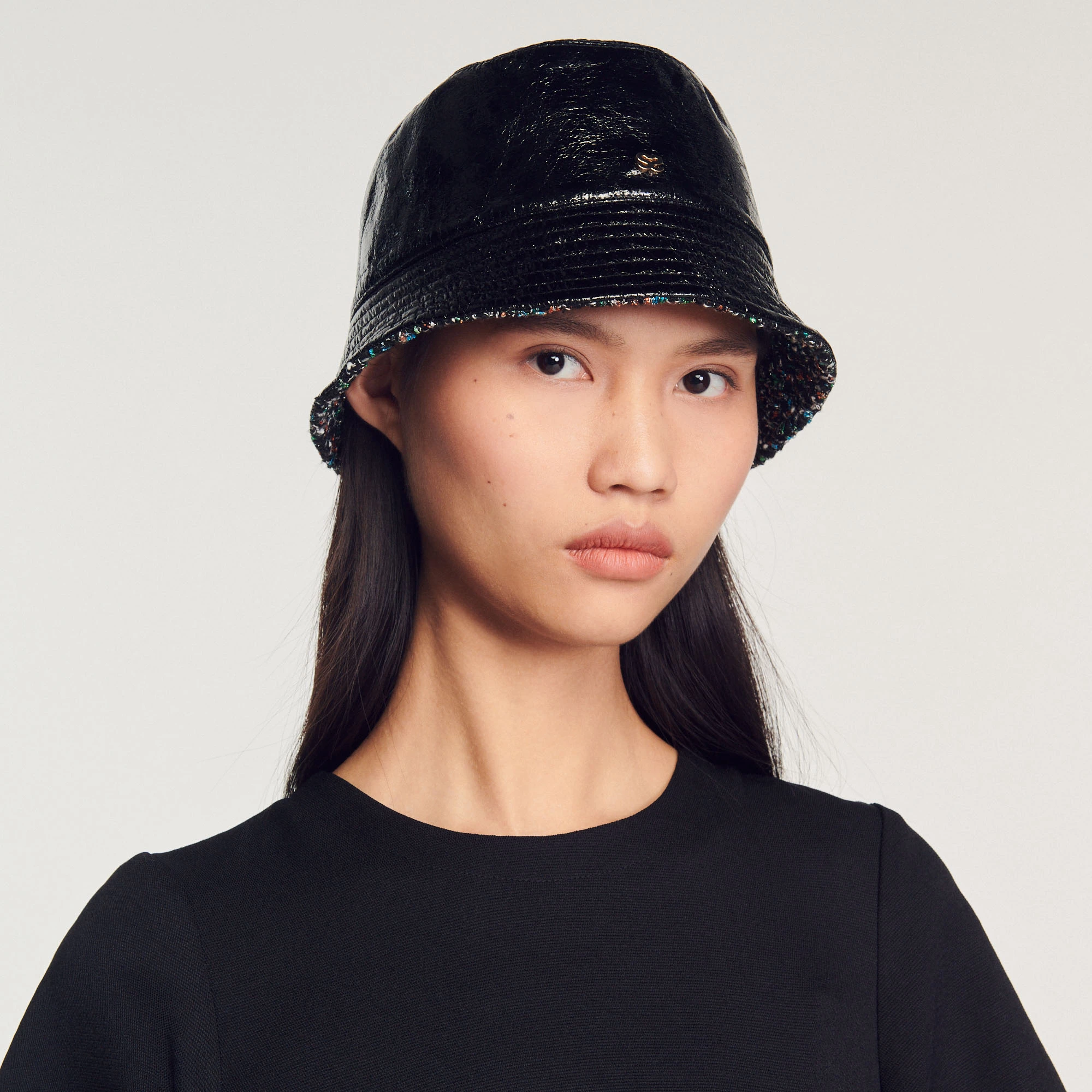 Cheapest ???? Sandro Reversible Tweed Hat Black ???? 2 Cheapest ???? Sandro Reversible Tweed Hat Black ???? - Image 2