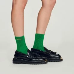 Buy ✔️ Sandro Embroidered ???? Socks Green ????