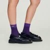 Wholesale ⌛ Sandro Embroidered ???? Socks Purple ????