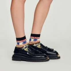 Outlet ???? Sandro Smiley Knit ???? Socks Black ✨