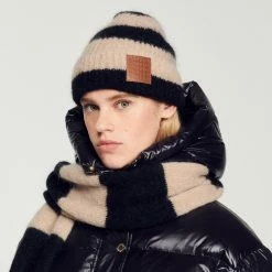 Sandro Shop 13 Deals ???? Sandro Knitted Beanie Black ⌛