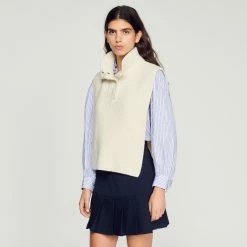 Best reviews of ⭐ Sandro Knit Neck Warmer Ecru ????