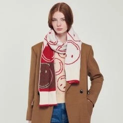 Promo ❤️ Sandro Smiley© Scarf Ecru ⭐