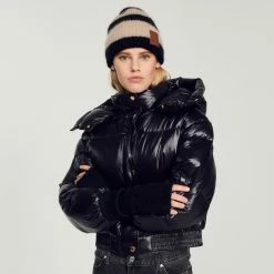 Sandro Shop 15 Flash Sale ???? Sandro Mohair Fingerless Gloves Black ????