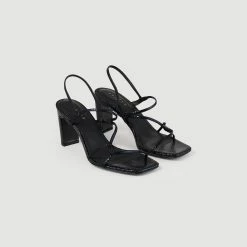 Deals ???? Sandro ???? Sandals With Narrow Straps Black ???? -Sandro Shop Sandro SFACH00437 20 V 4