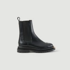 Brand new ✨ Sandro Ankle ???? Boots With Notched Sole Black ????