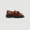 Top 10 ???? Sandro Thick-soled Leather Loafers Brown ✨