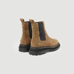 Wholesale ???? Sandro Elasticated Leather Chelsea Ankle ???? Boots Olive Green ???? 5 Wholesale ???? Sandro Elasticated Leather Chelsea Ankle ???? Boots Olive Green ???? -Sandro Shop Sandro SFACH00664 84 V 3