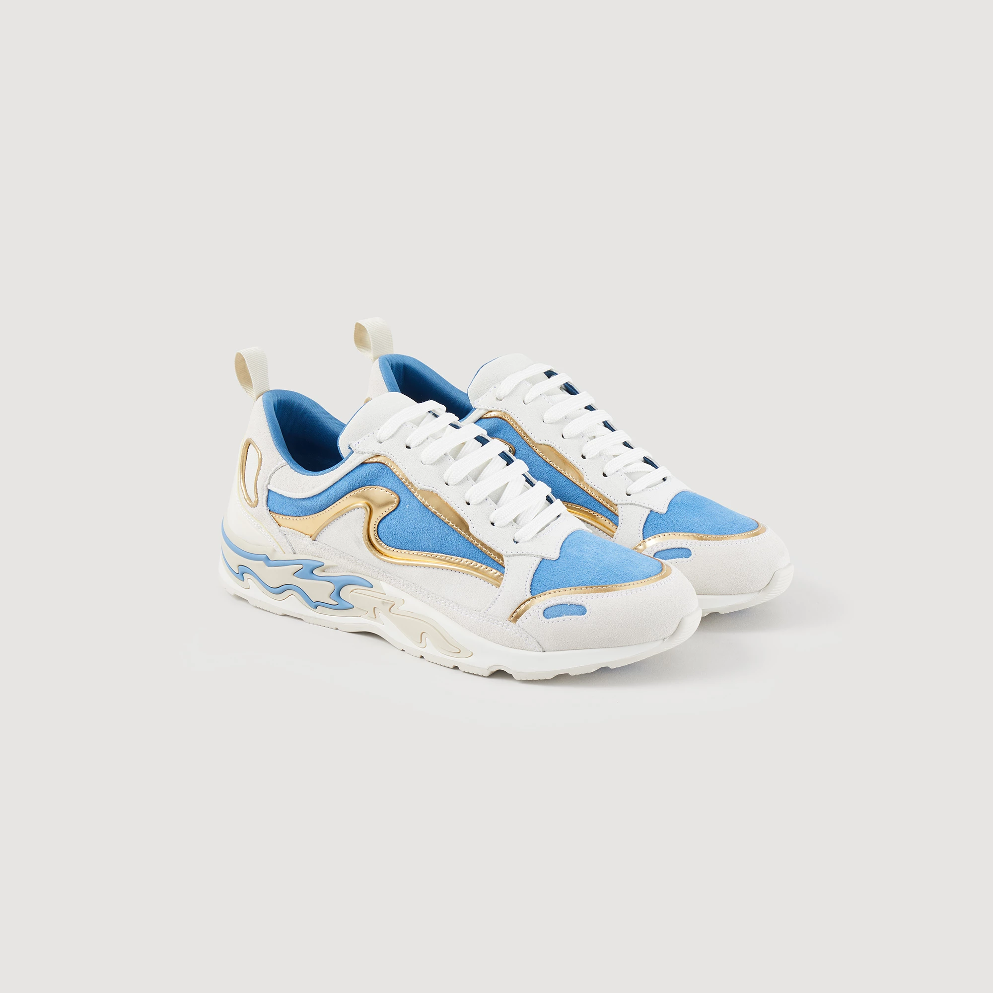 Outlet ???? Sandro Flame Trainers Blue ✨ 2 Outlet ???? Sandro Flame Trainers Blue ✨ - Image 2