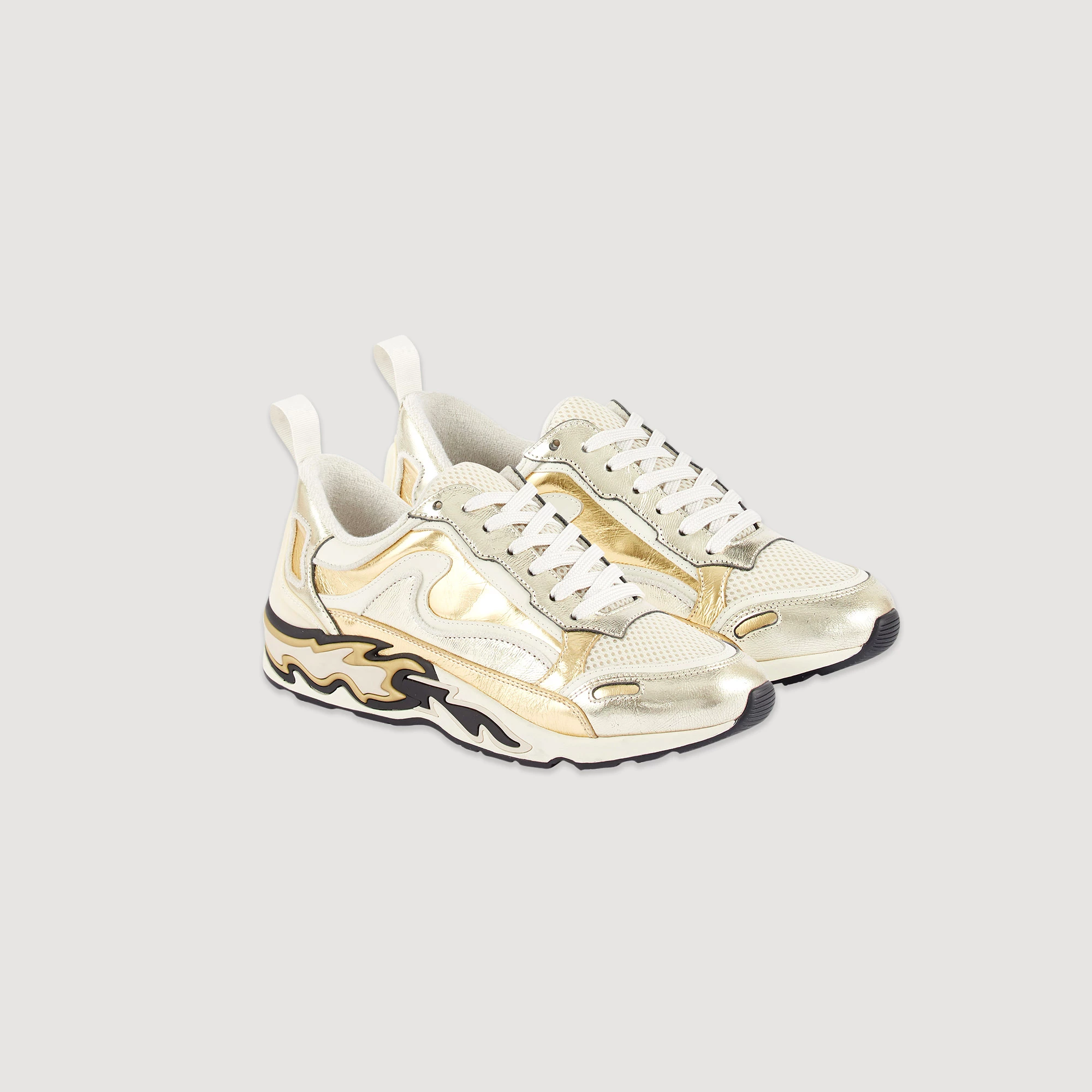Best Sale ???? Sandro Flame Trainers Champagne ???? 2 Best Sale ???? Sandro Flame Trainers Champagne ???? - Image 2