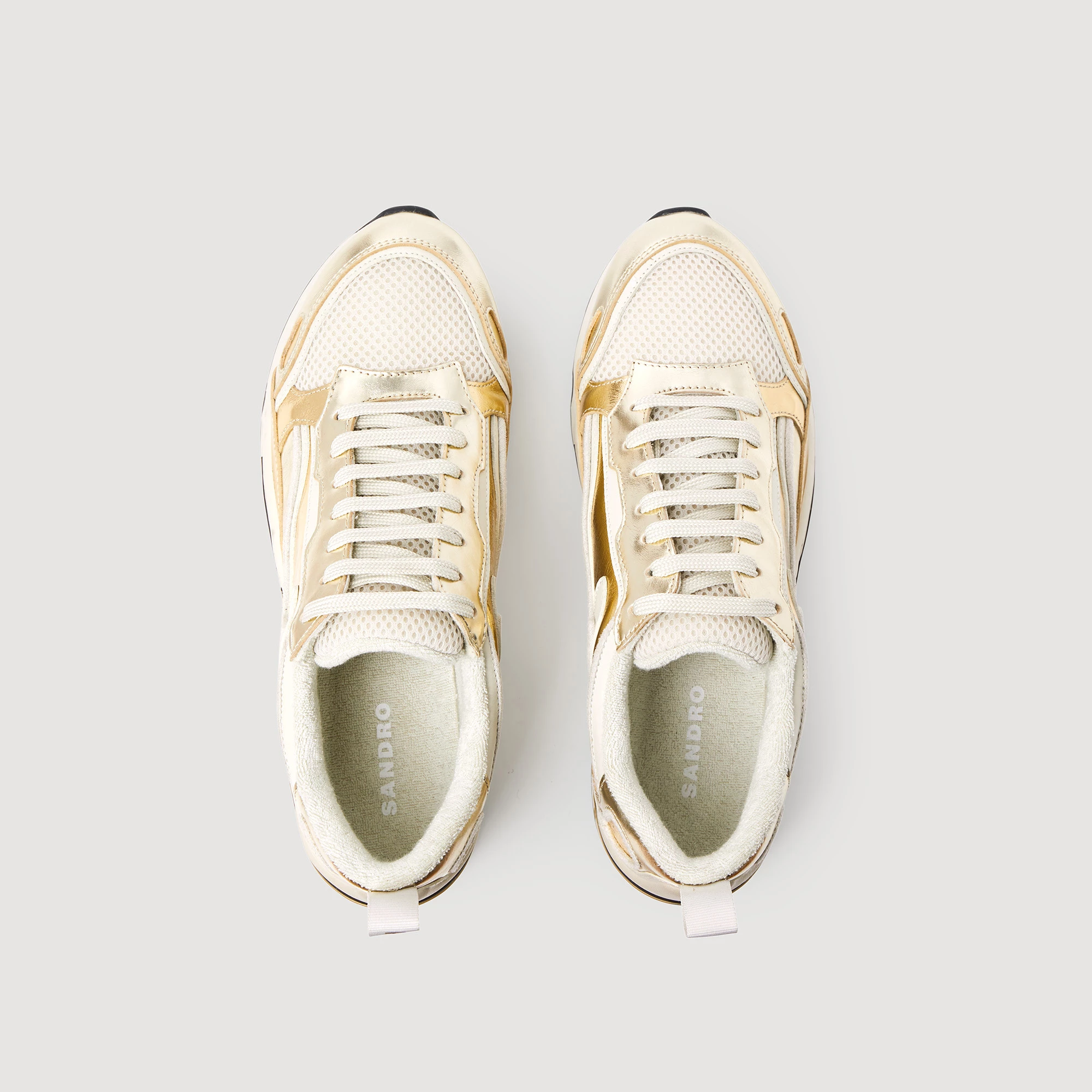 Best Sale ???? Sandro Flame Trainers Champagne ???? 3 Best Sale ???? Sandro Flame Trainers Champagne ???? - Image 3
