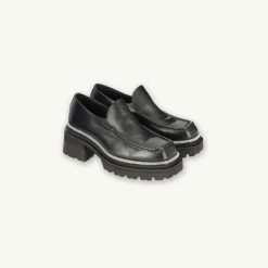 Brand new ???? Sandro Loafers With Thick Notched Soles Black ???? -Sandro Shop Sandro SFACH00801 20 V P