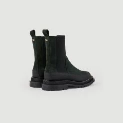 Cheapest ???? Sandro Leather Chelsea ???? Boots With Notched Sole Forest Green ???? 5 Cheapest ???? Sandro Leather Chelsea ???? Boots With Notched Sole Forest Green ???? -Sandro Shop Sandro SFACH00837 803 V 3