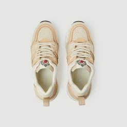 Promo ❤️ Sandro Mixed-material Trainers Camel ???? -Sandro Shop Sandro SFACH00844 13 V 3