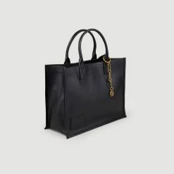 Discount ???? Sandro Leather Kasbah Tote Bag Black ????