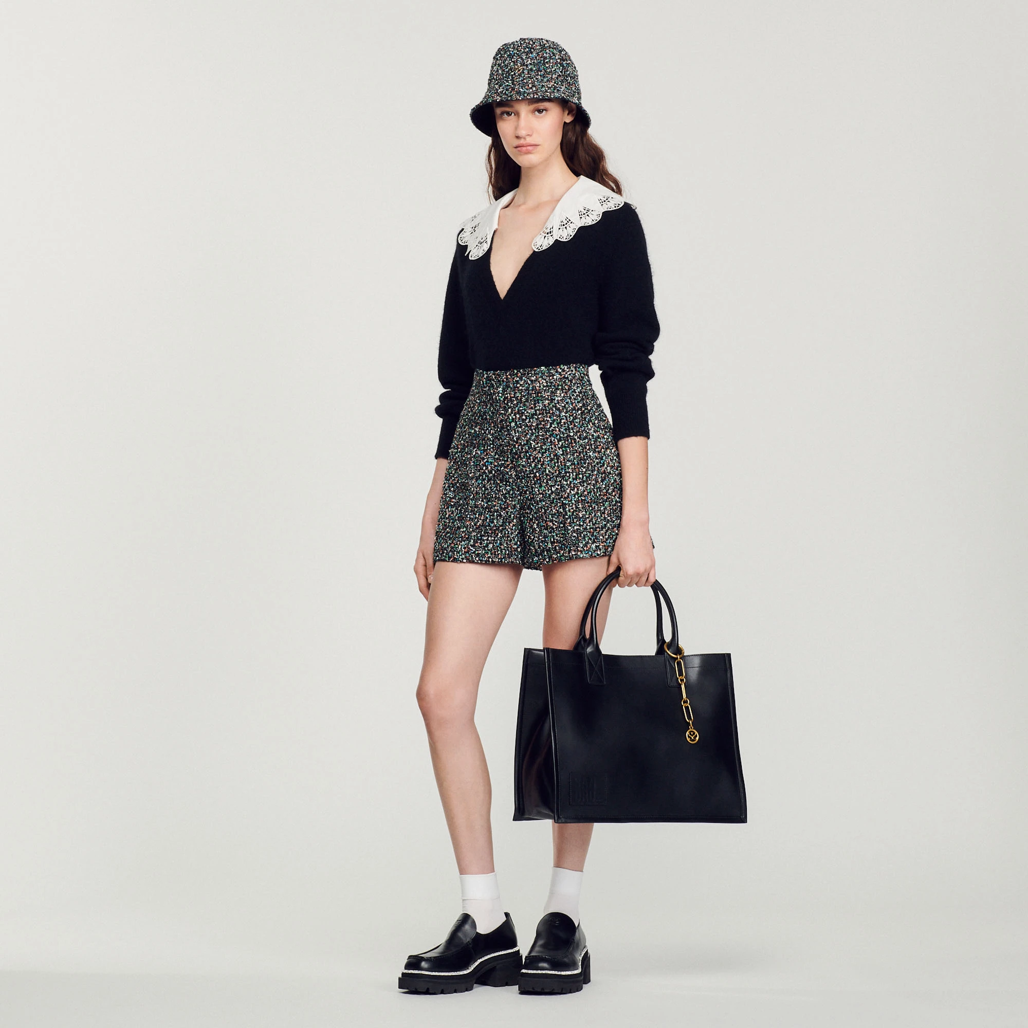 Discount ???? Sandro Leather Kasbah Tote Bag Black ???? 2 Discount ???? Sandro Leather Kasbah Tote Bag Black ???? - Image 2