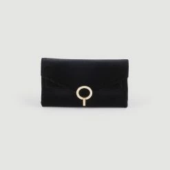 Wholesale ???? Sandro Velvet Clutch Bag Black ???? -Sandro Shop Sandro SFASA00752 20 V 3