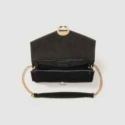 Wholesale ???? Sandro Velvet Clutch Bag Black ???? -Sandro Shop Sandro SFASA00752 20 V 5