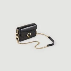 Best Pirce ❤️ Sandro Mini Yza Bag Black ????