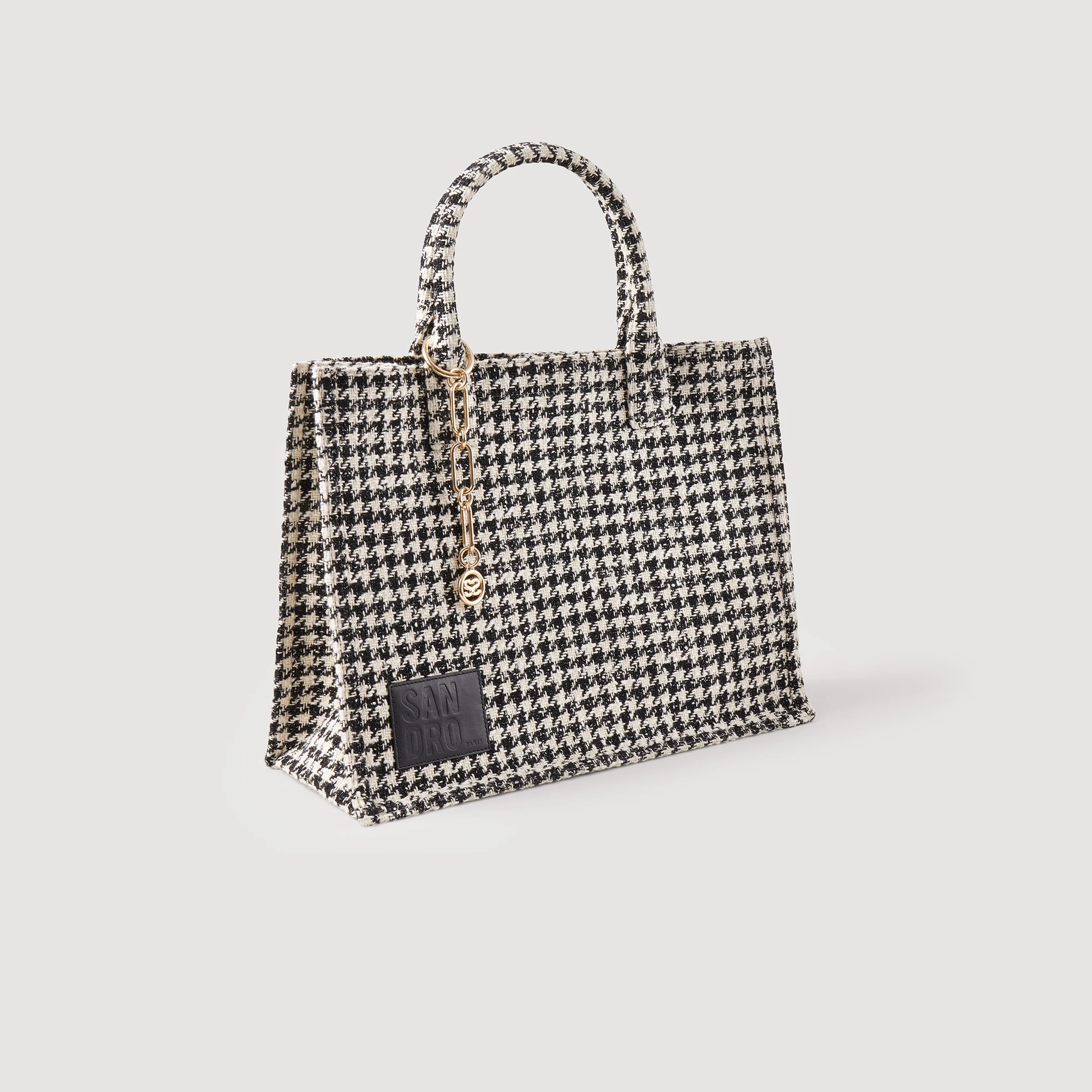 Deals ???? Sandro Tweed Kasbah Tote Bag White And Black ???? 1 Deals ???? Sandro Tweed Kasbah Tote Bag White And Black ????