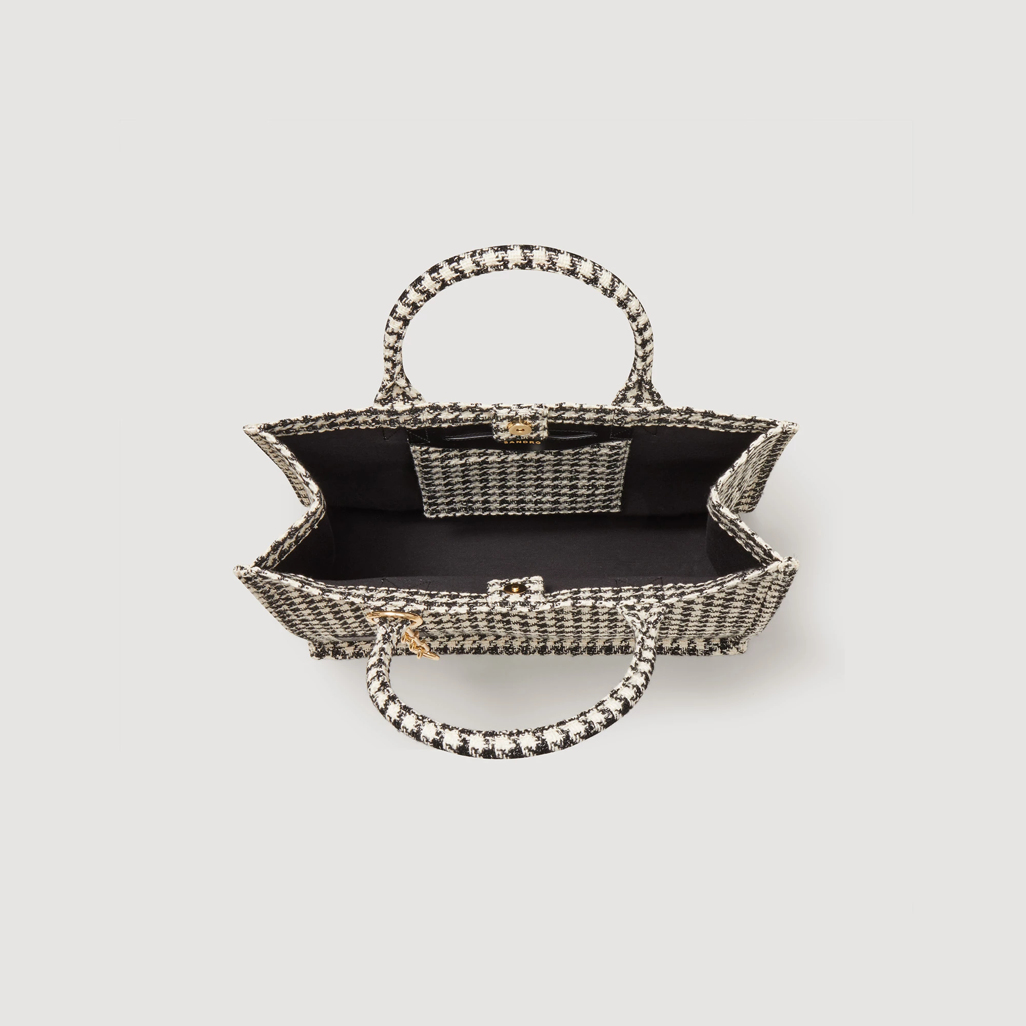 Deals ???? Sandro Tweed Kasbah Tote Bag White And Black ???? 4 Deals ???? Sandro Tweed Kasbah Tote Bag White And Black ???? - Image 4