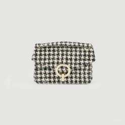 Hot Sale ???? Sandro Yza Tweed Houndstooth Bag White And Black ⭐ 8 Hot Sale ???? Sandro Yza Tweed Houndstooth Bag White And Black ⭐ -Sandro Shop Sandro SFASA00889 107 V 3