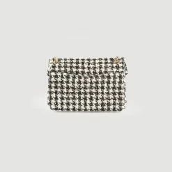 Hot Sale ???? Sandro Yza Tweed Houndstooth Bag White And Black ⭐ 9 Hot Sale ???? Sandro Yza Tweed Houndstooth Bag White And Black ⭐ -Sandro Shop Sandro SFASA00889 107 V 4