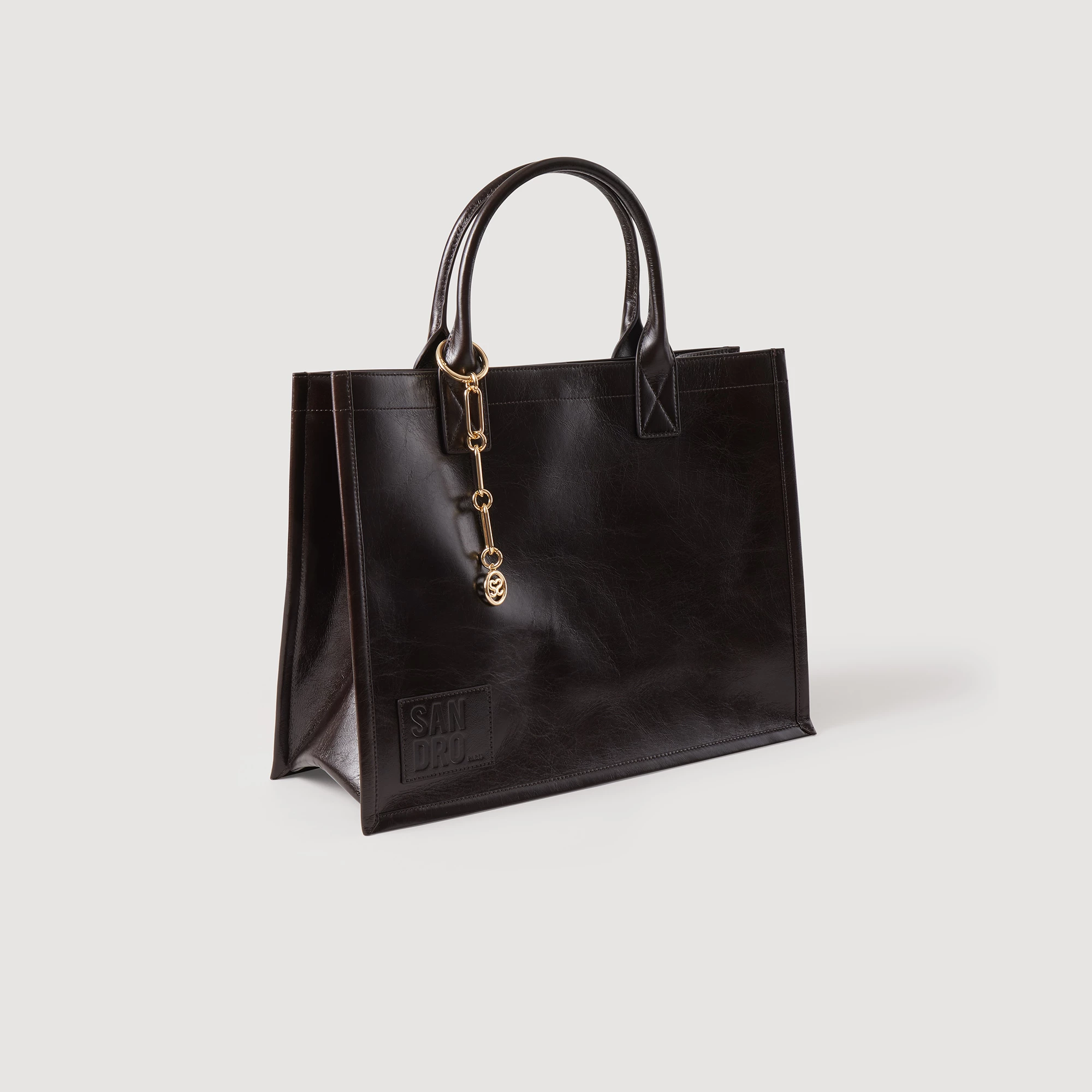 Buy ???? Sandro Kasbah Distressed Leather Tote Bag Chocolate ???? 1 Buy ???? Sandro Kasbah Distressed Leather Tote Bag Chocolate ????