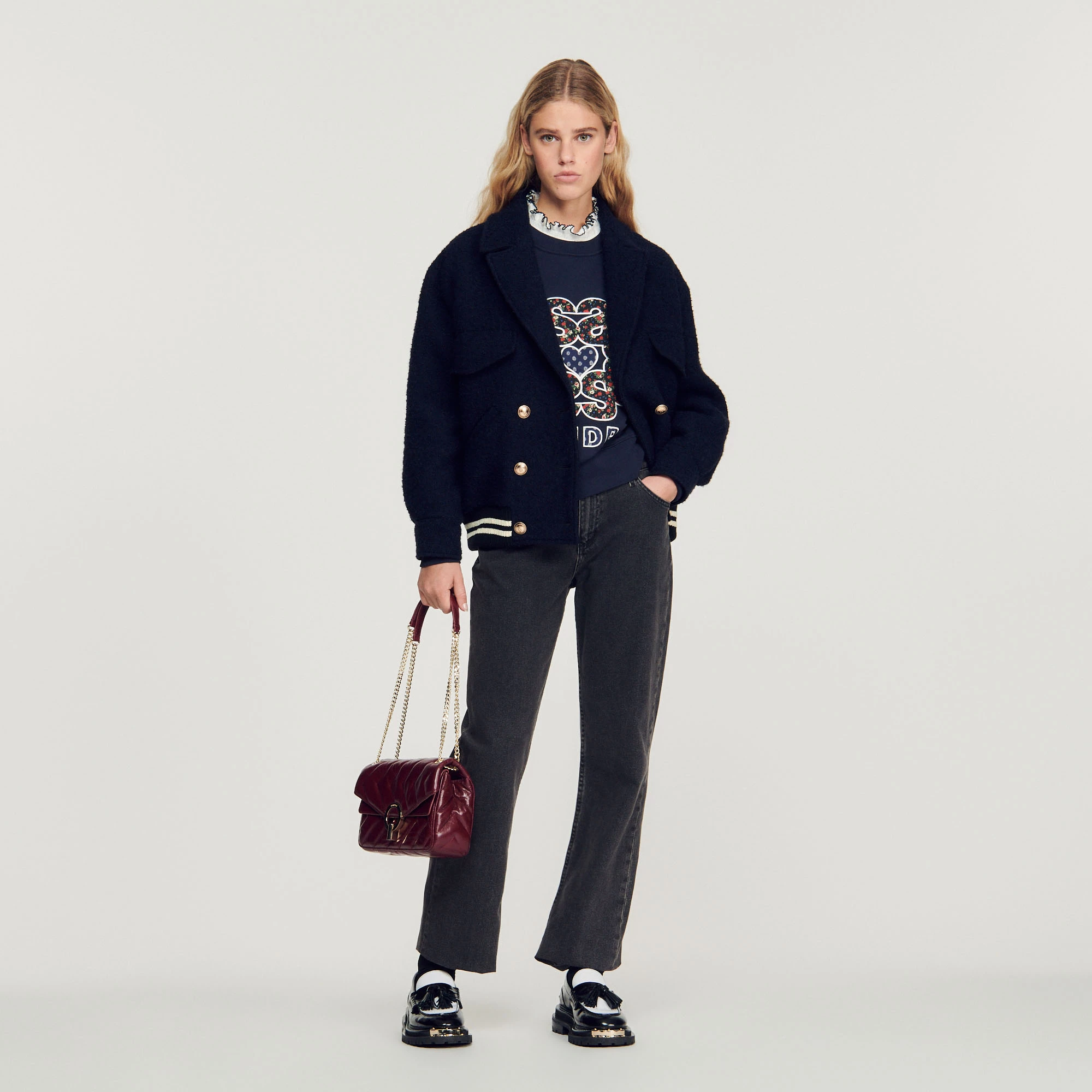 Discount ???? Sandro Yza Bag Bordeaux ???? 2 Discount ???? Sandro Yza Bag Bordeaux ???? - Image 2