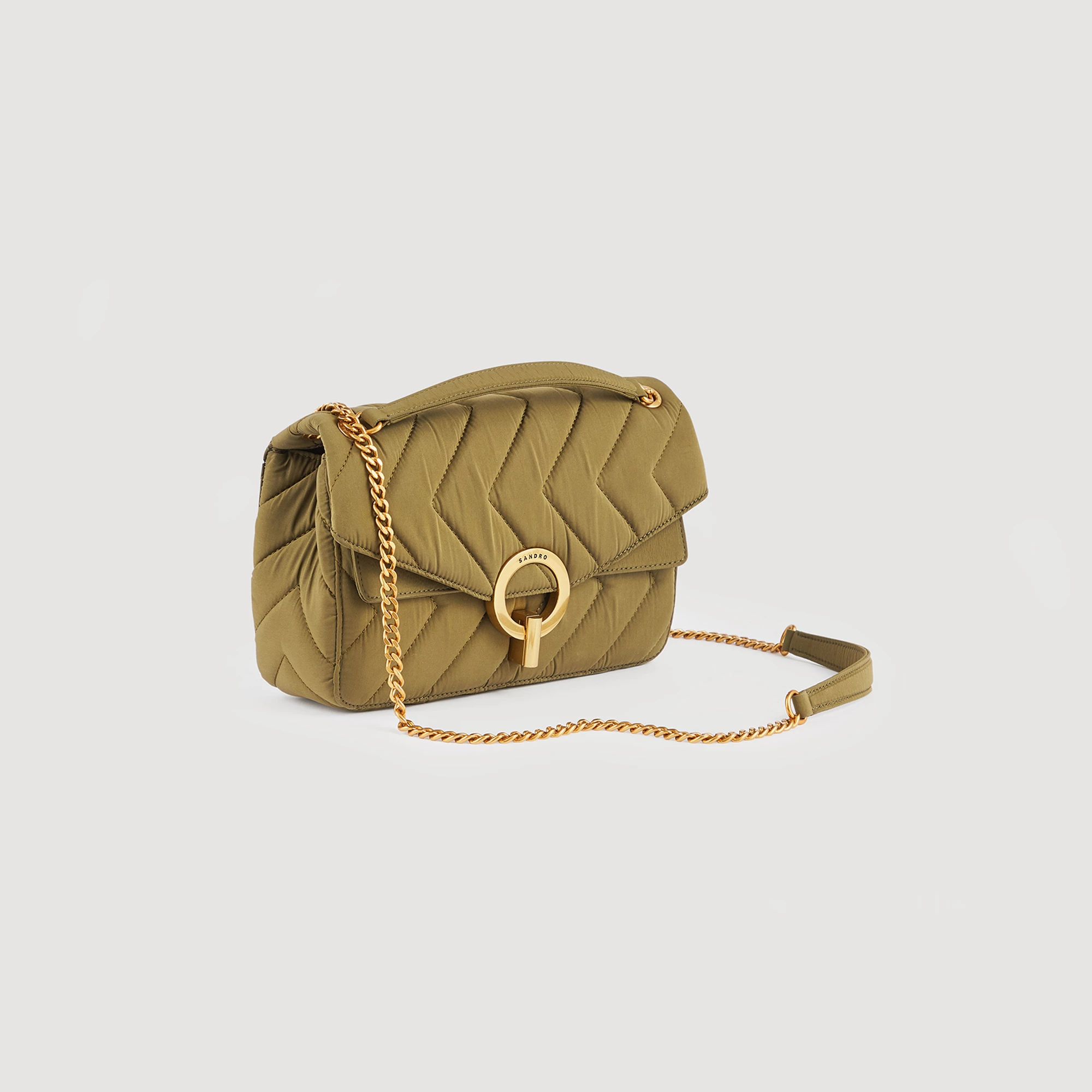 Outlet ???? Sandro Nylon Yza Bag Olive Green ???? 1 Outlet ???? Sandro Nylon Yza Bag Olive Green ????