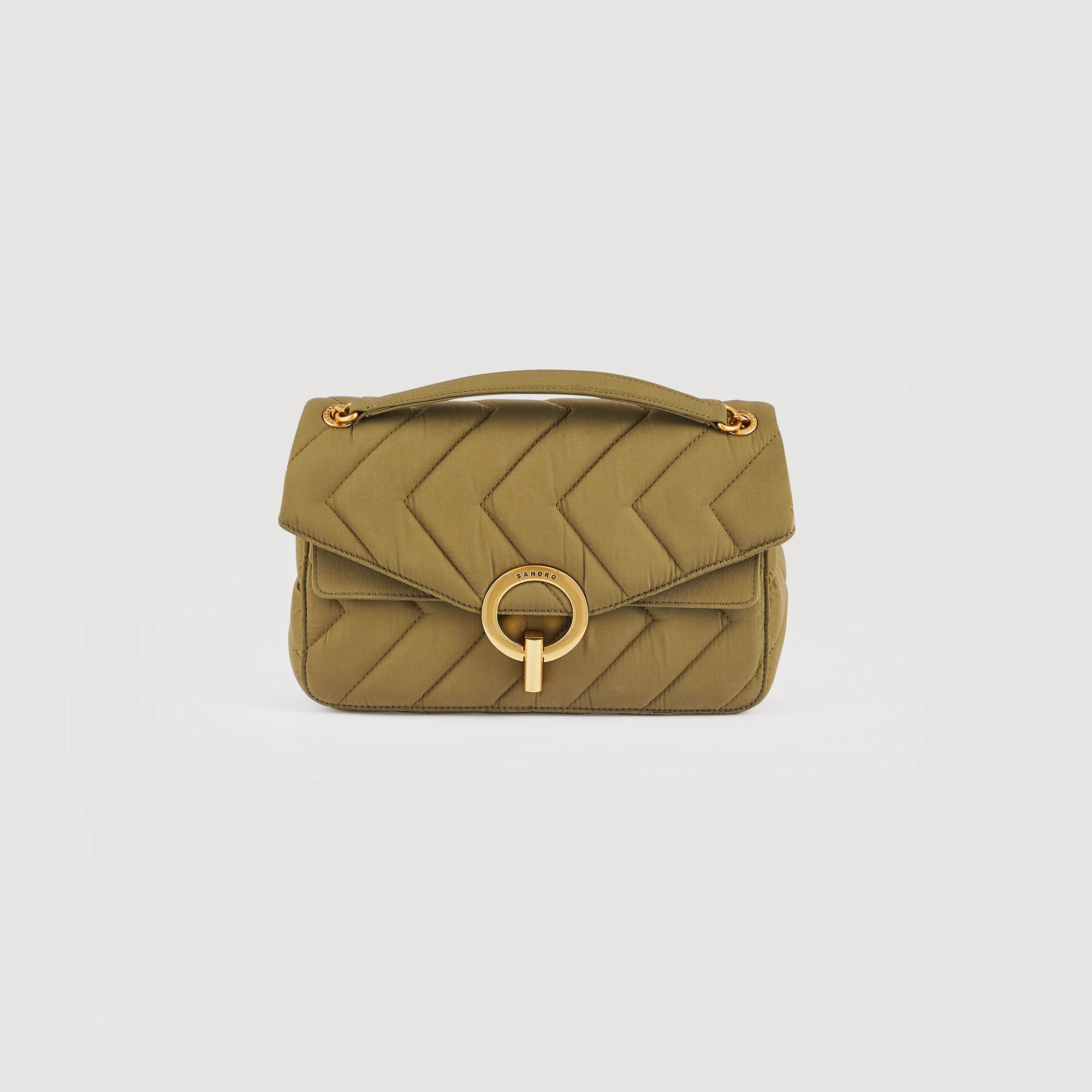 Outlet ???? Sandro Nylon Yza Bag Olive Green ???? 3 Outlet ???? Sandro Nylon Yza Bag Olive Green ???? - Image 3