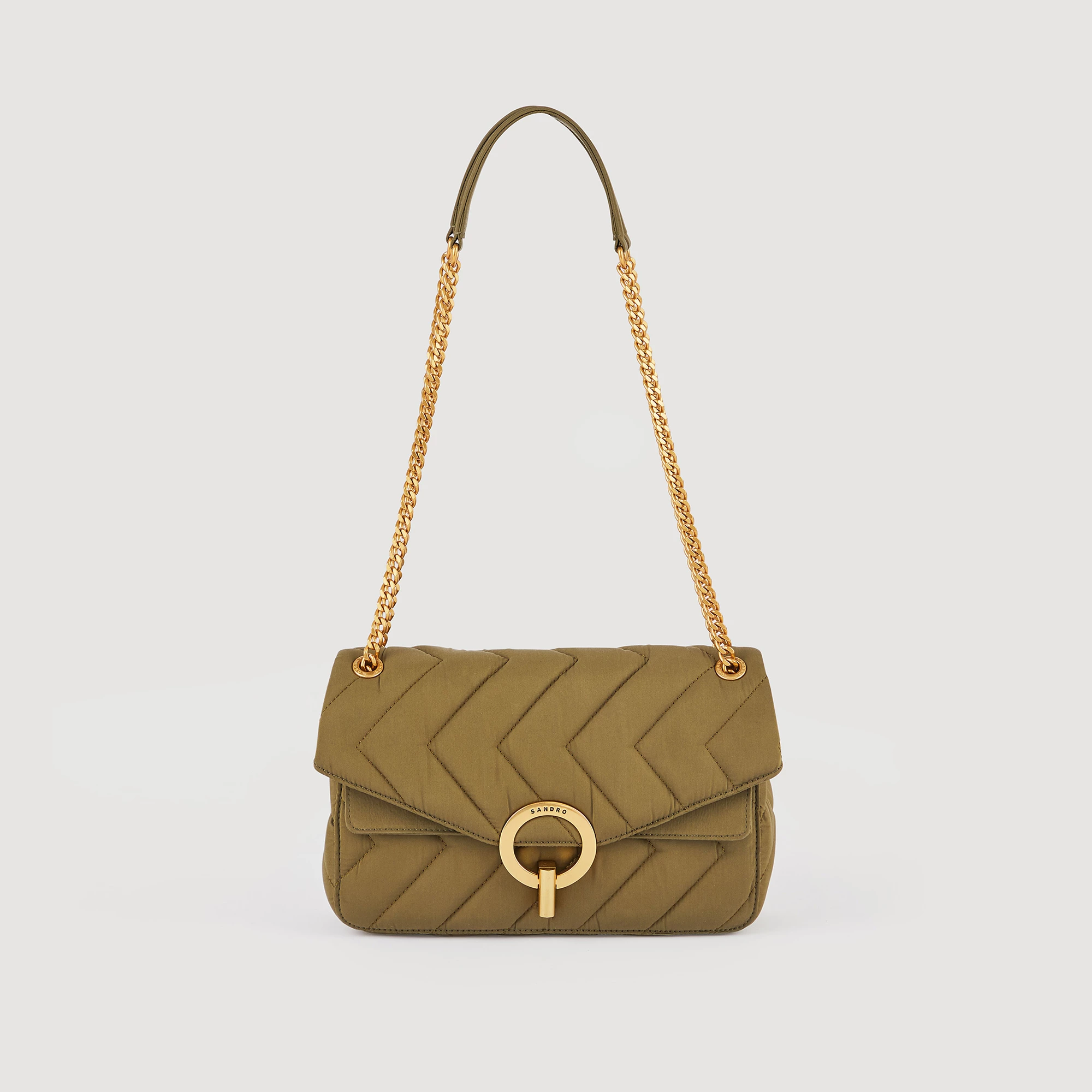 Outlet ???? Sandro Nylon Yza Bag Olive Green ???? 5 Outlet ???? Sandro Nylon Yza Bag Olive Green ???? - Image 5