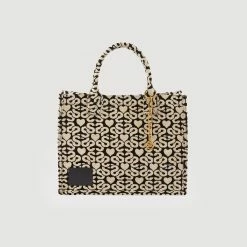Outlet ???? Sandro Kasbah Jacquard Fabric Tote Bag Beige ???? 6 Outlet ???? Sandro Kasbah Jacquard Fabric Tote Bag Beige ???? -Sandro Shop Sandro SFASA00938 16 V 3