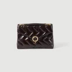 New ✨ Sandro Leather Yza Bag Chocolate ???? 8 New ✨ Sandro Leather Yza Bag Chocolate ???? -Sandro Shop Sandro SFASA00975 70 V 3