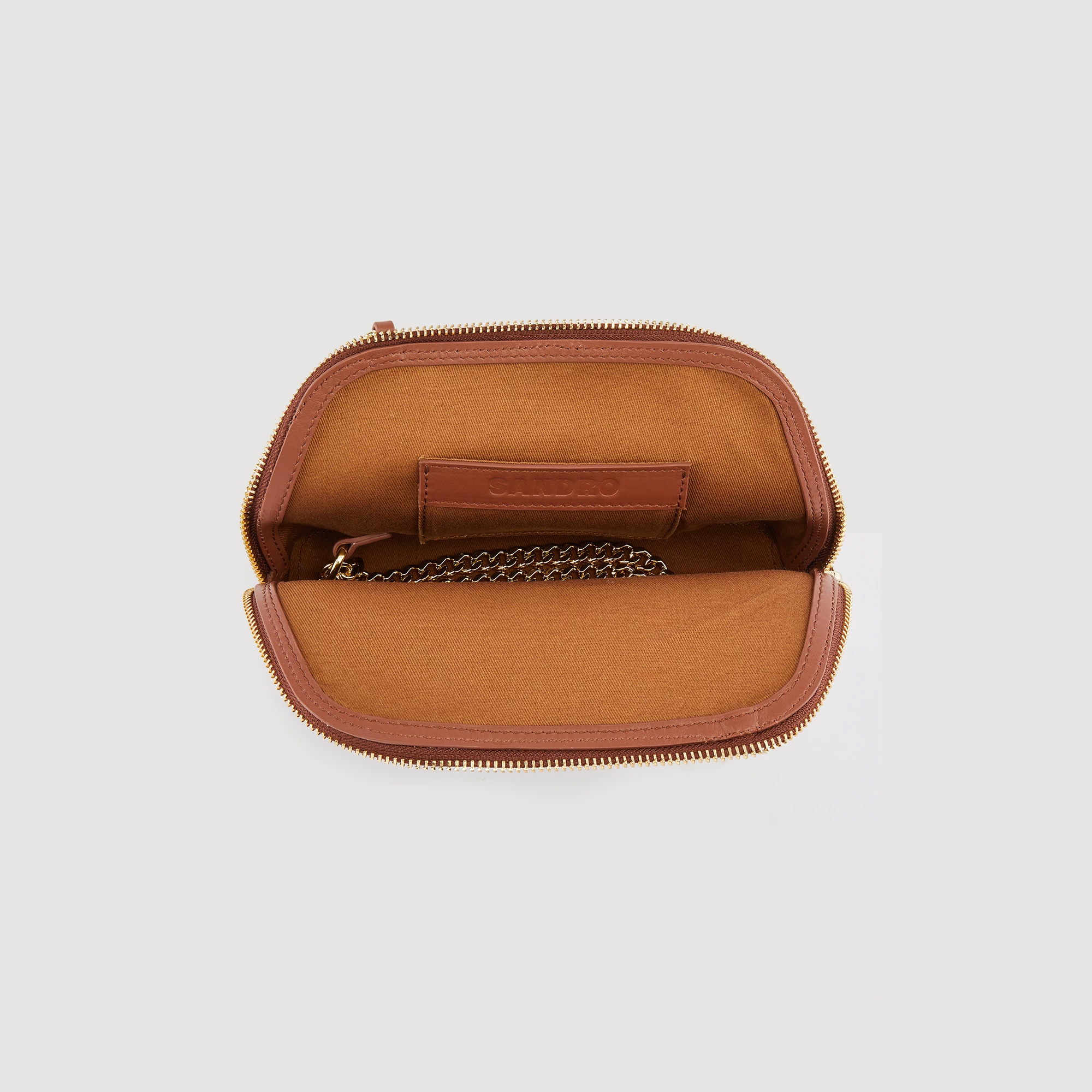 Discount ???? Sandro Logo Clutch Bag Brown ⭐ 4 Discount ???? Sandro Logo Clutch Bag Brown ⭐ - Image 4