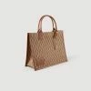 Promo ???? Sandro Kasbah Logo Jacquard Bag Brown ????