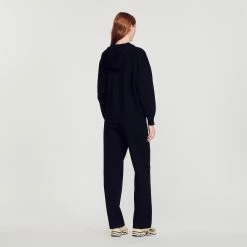 Hot Sale ⭐ Sandro Oversized Zip Sweatshirt Black ???? 11 Hot Sale ⭐ Sandro Oversized Zip Sweatshirt Black ???? -Sandro Shop Sandro SFPCA00614 20 V 5