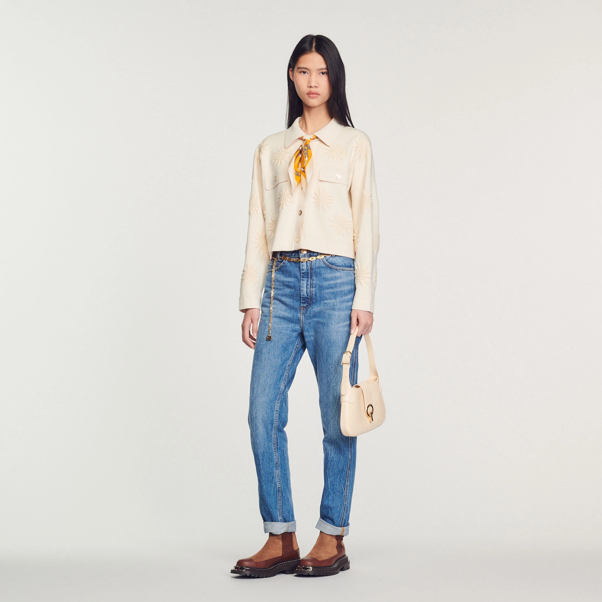 Deals ❤️ Sandro Embroidered Knit ???? Coatigan Ecru ❤️ 1 Deals ❤️ Sandro Embroidered Knit ???? Coatigan Ecru ❤️