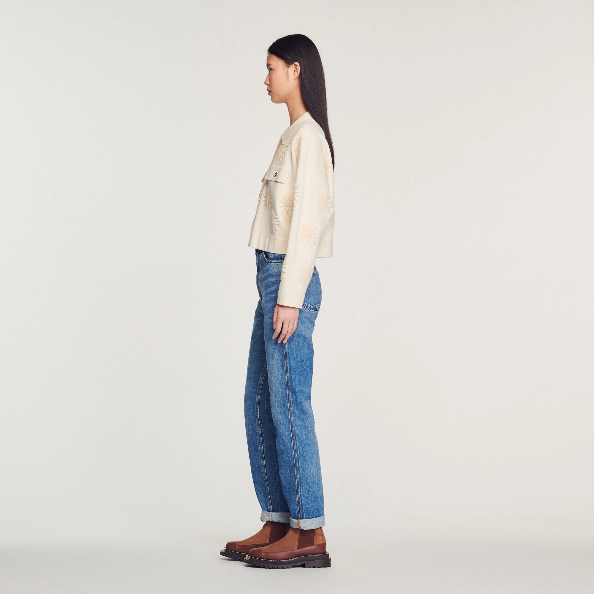 Deals ❤️ Sandro Embroidered Knit ???? Coatigan Ecru ❤️ 6 Deals ❤️ Sandro Embroidered Knit ???? Coatigan Ecru ❤️ - Image 6