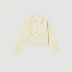 Deals ❤️ Sandro Embroidered Knit ???? Coatigan Ecru ❤️ 13 Deals ❤️ Sandro Embroidered Knit ???? Coatigan Ecru ❤️ -Sandro Shop Sandro SFPCA00621 11 V P