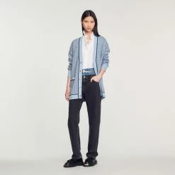 Brand new ???? Sandro Oversized Printed ???? Coatigan Sky Blue ????