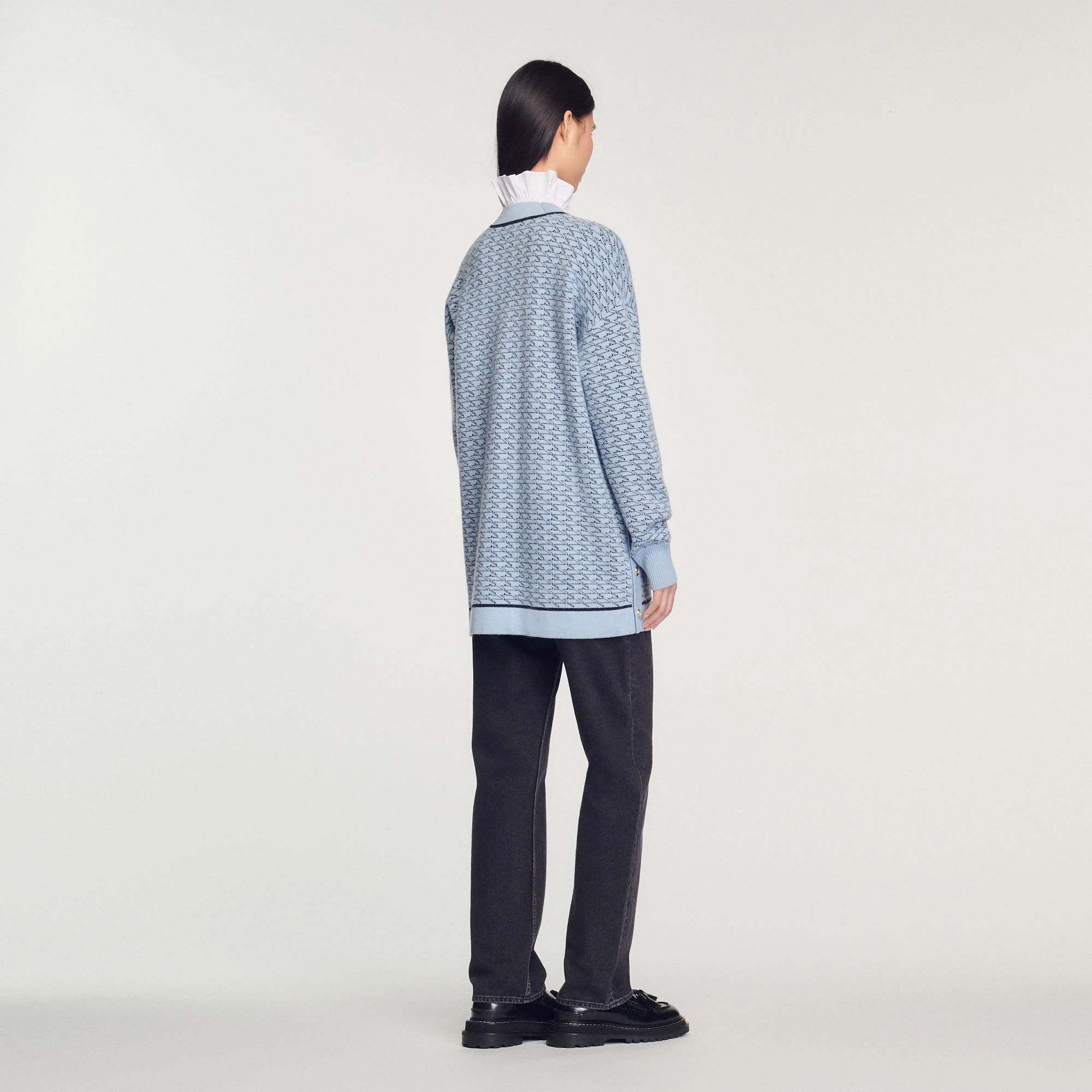 Brand new ???? Sandro Oversized Printed ???? Coatigan Sky Blue ???? 5 Brand new ???? Sandro Oversized Printed ???? Coatigan Sky Blue ???? - Image 5