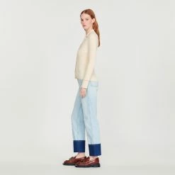 Best Pirce ???? Sandro Topstitched Fine Knit Cardigan Ecru ???? 12 Best Pirce ???? Sandro Topstitched Fine Knit Cardigan Ecru ???? -Sandro Shop Sandro SFPCA00637 11 V 6