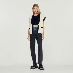 Best deal ???? Sandro Sleeveless Cardigan Ecru ⌛