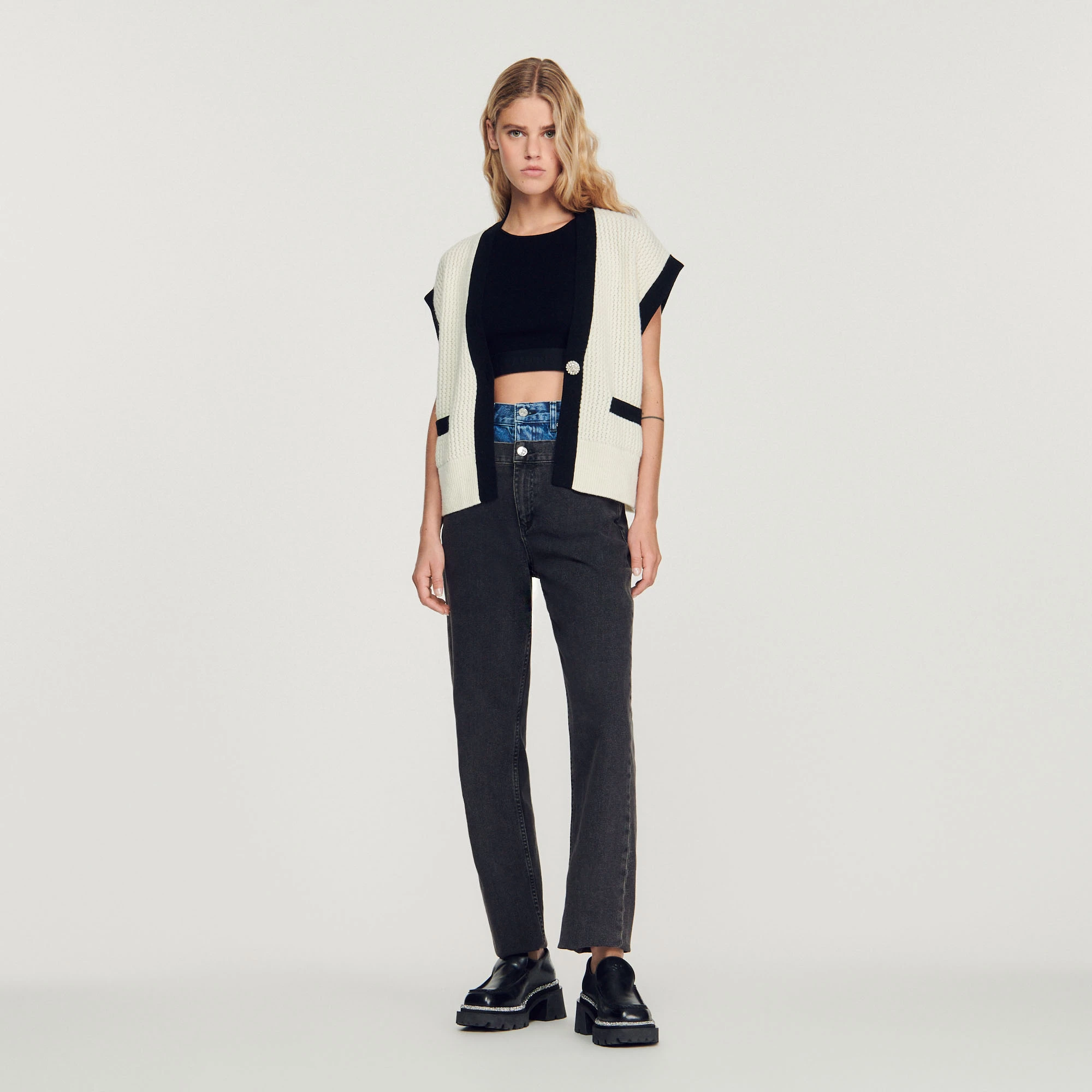 Best deal ???? Sandro Sleeveless Cardigan Ecru ⌛ 1 Best deal ???? Sandro Sleeveless Cardigan Ecru ⌛