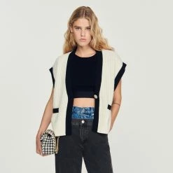 Best deal ???? Sandro Sleeveless Cardigan Ecru ⌛ 10 Best deal ???? Sandro Sleeveless Cardigan Ecru ⌛ -Sandro Shop Sandro SFPCA00647 11 V 4