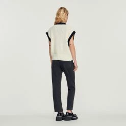 Best deal ???? Sandro Sleeveless Cardigan Ecru ⌛ 11 Best deal ???? Sandro Sleeveless Cardigan Ecru ⌛ -Sandro Shop Sandro SFPCA00647 11 V 5