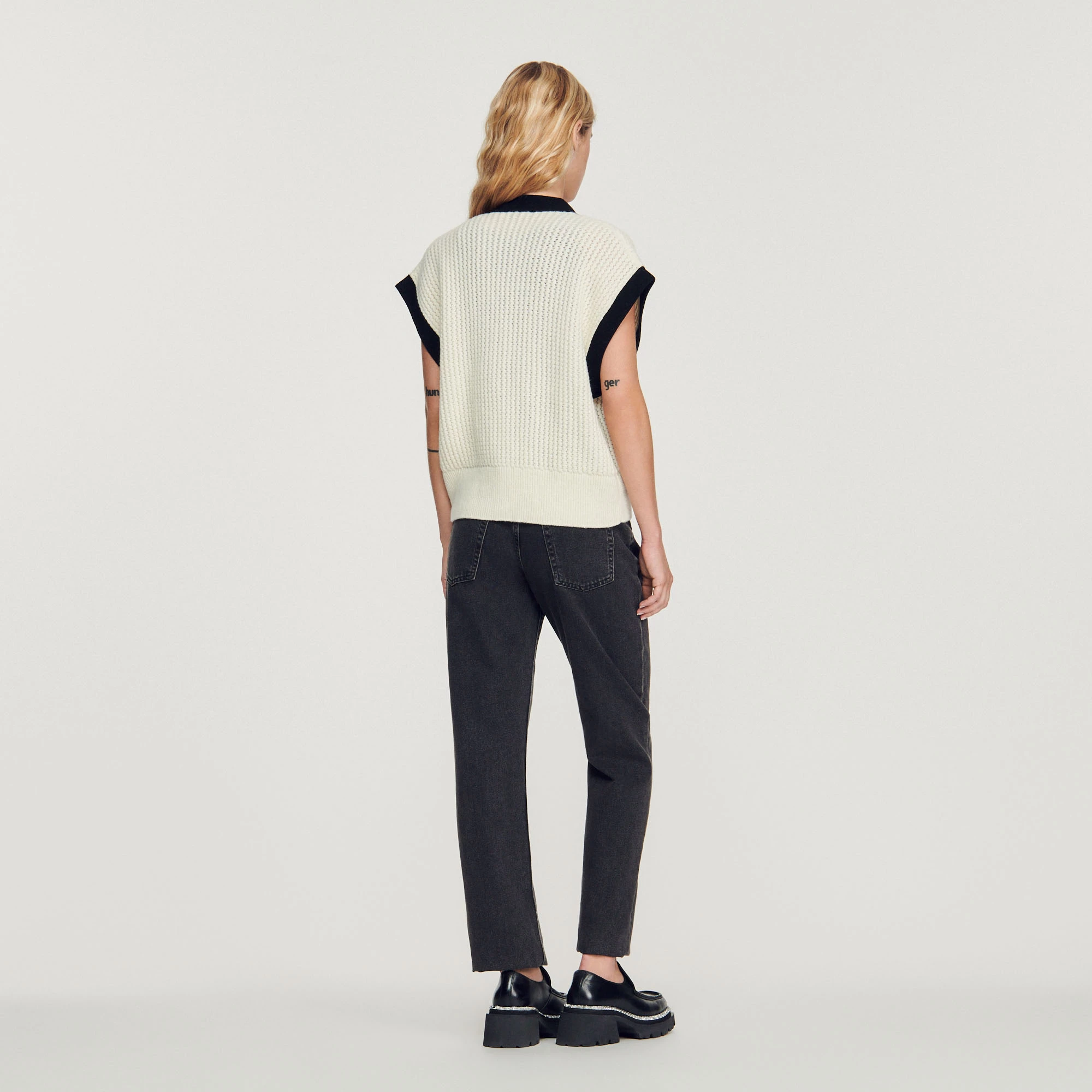 Best deal ???? Sandro Sleeveless Cardigan Ecru ⌛ 5 Best deal ???? Sandro Sleeveless Cardigan Ecru ⌛ - Image 5