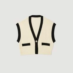 Best deal ???? Sandro Sleeveless Cardigan Ecru ⌛ 13 Best deal ???? Sandro Sleeveless Cardigan Ecru ⌛ -Sandro Shop Sandro SFPCA00647 11 V P