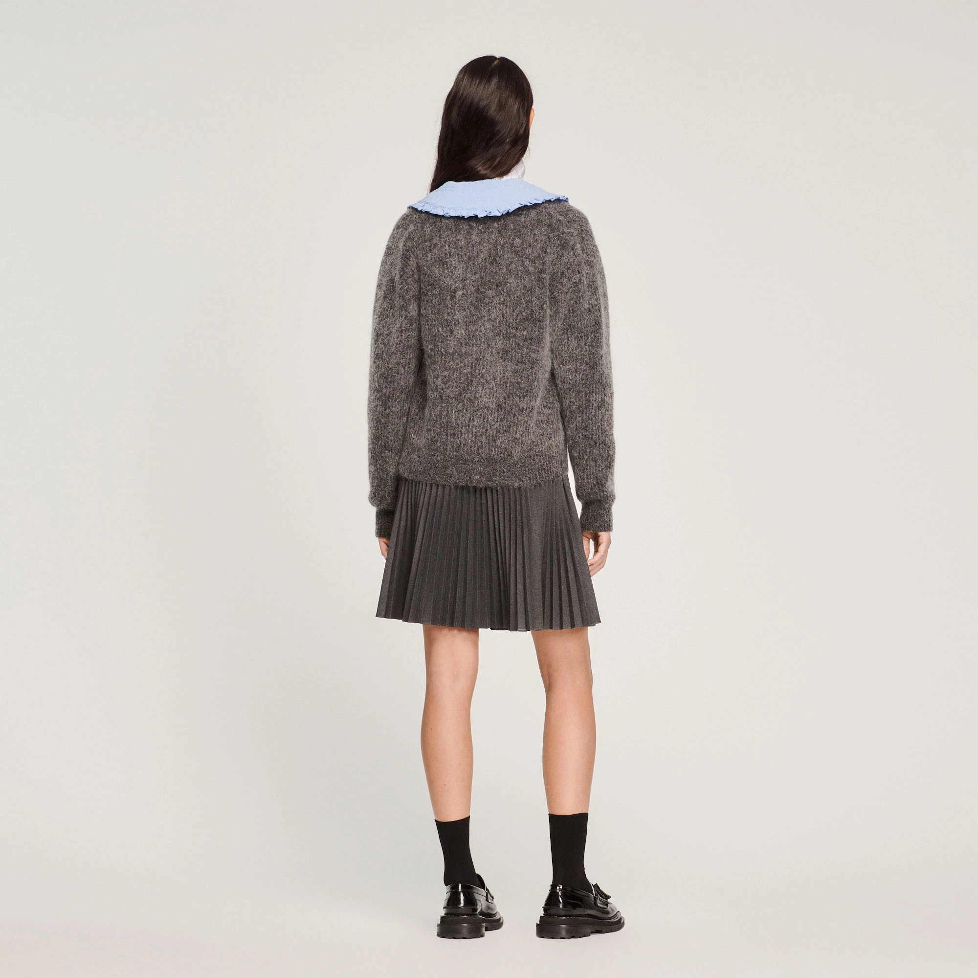 Best Pirce ???? Sandro Wide Neck Knit Cardigan Dark Grey ???? 5 Best Pirce ???? Sandro Wide Neck Knit Cardigan Dark Grey ???? - Image 5